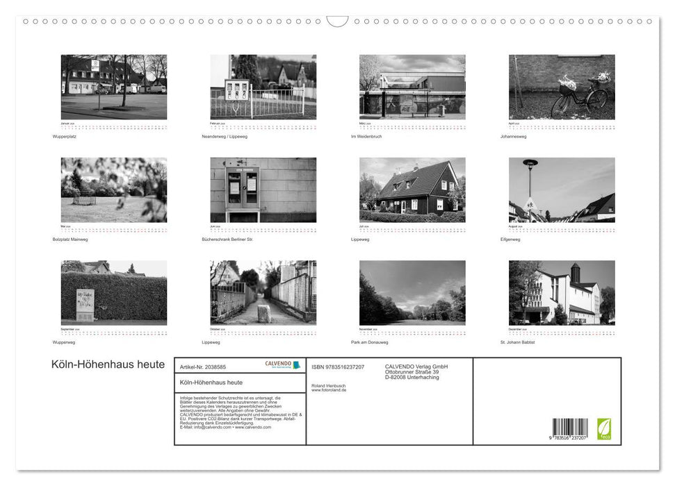 Köln-Höhenhaus heute (CALVENDO Wandkalender 2026)