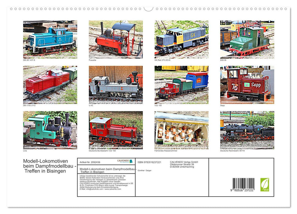 Modell-Lokomotiven beim Dampfmodellbau - Treffen in Bisingen (CALVENDO Premium Wandkalender 2026)