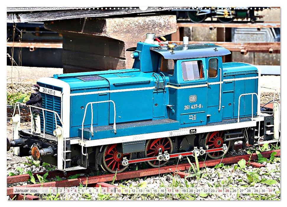 Modell-Lokomotiven beim Dampfmodellbau - Treffen in Bisingen (CALVENDO Premium Wandkalender 2026)