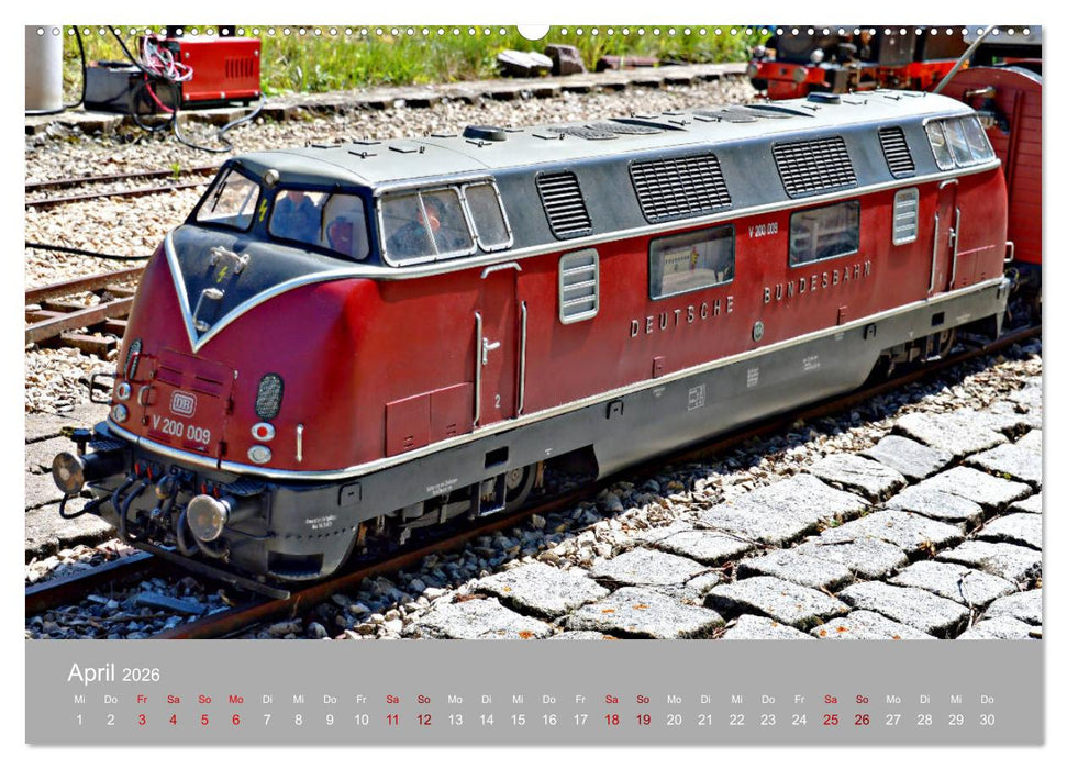 Modell-Lokomotiven beim Dampfmodellbautreffen in Bisingen (CALVENDO Premium Wandkalender 2026)