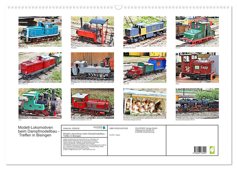 Modell-Lokomotiven beim Dampfmodellbau - Treffen in Bisingen (CALVENDO Wandkalender 2026)