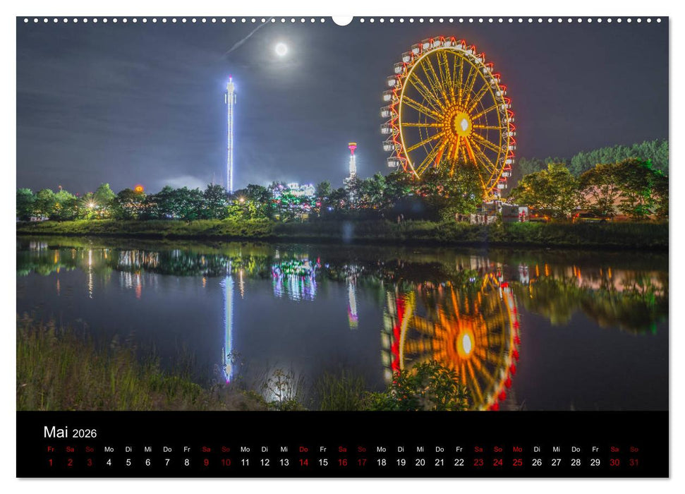 Regensburg bei Nacht (CALVENDO Premium Wandkalender 2026)
