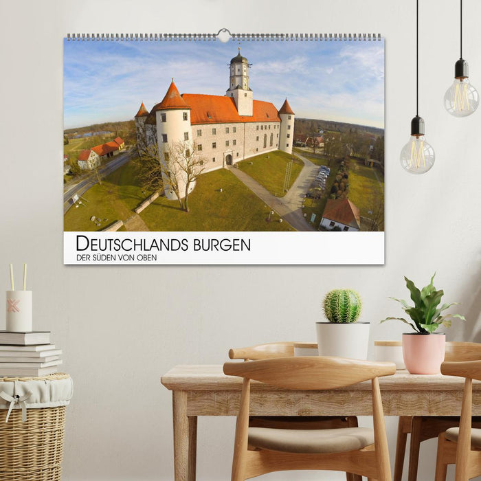 Deutschlands Burgen - Der Süden von oben (CALVENDO Wandkalender 2026)
