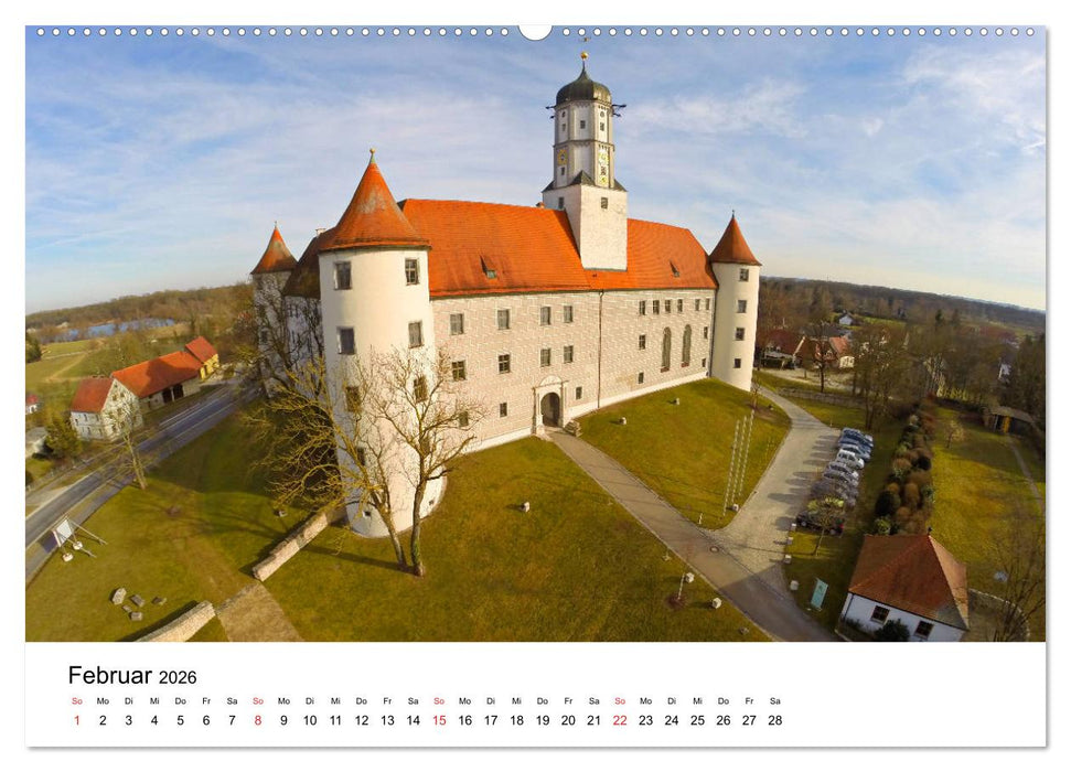 Deutschlands Burgen - Der Süden von oben (CALVENDO Wandkalender 2026)