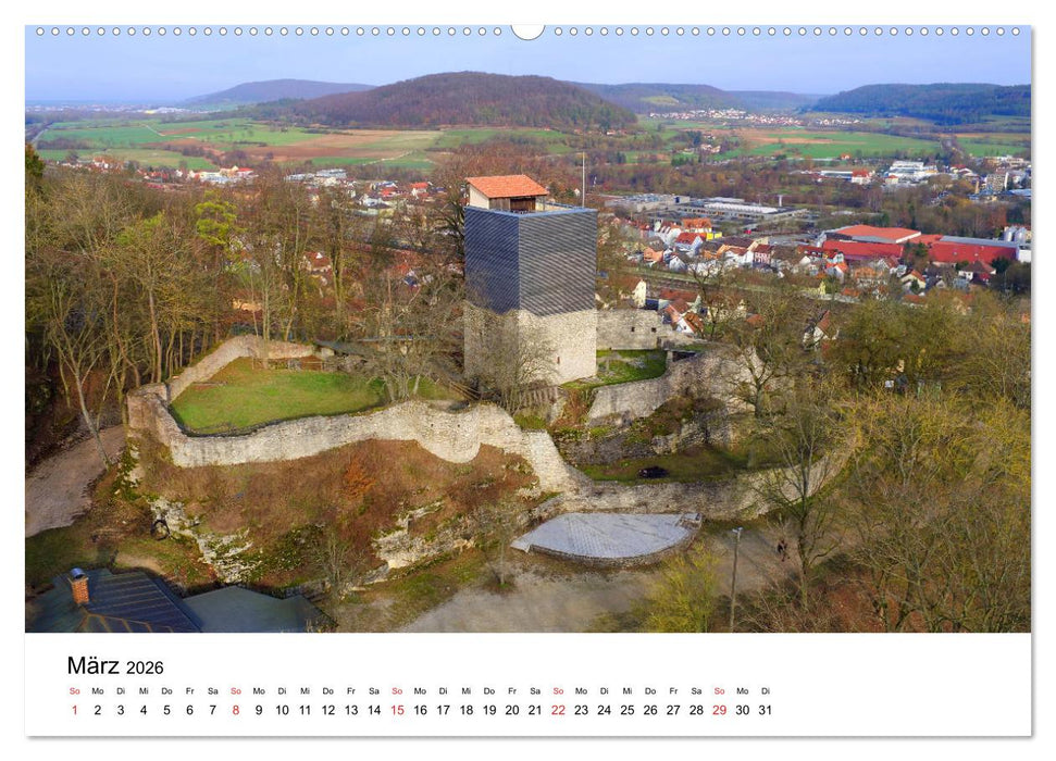 Deutschlands Burgen - Der Süden von oben (CALVENDO Wandkalender 2026)