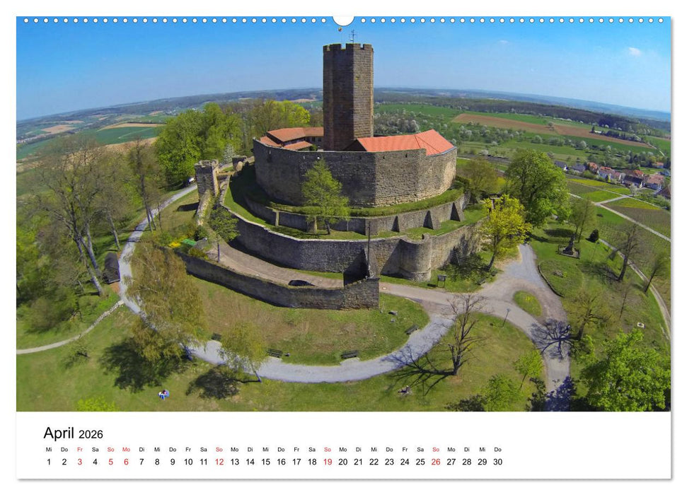 Deutschlands Burgen - Der Süden von oben (CALVENDO Wandkalender 2026)