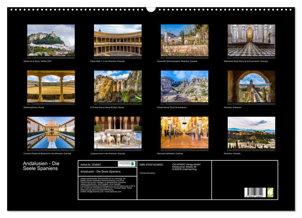 Andalusien - Die Seele Spaniens (CALVENDO Wandkalender 2026)