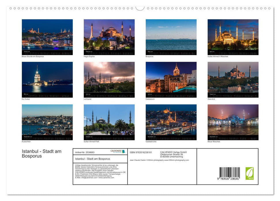 Istanbul - Stadt am Bosporus (CALVENDO Premium Wandkalender 2026)