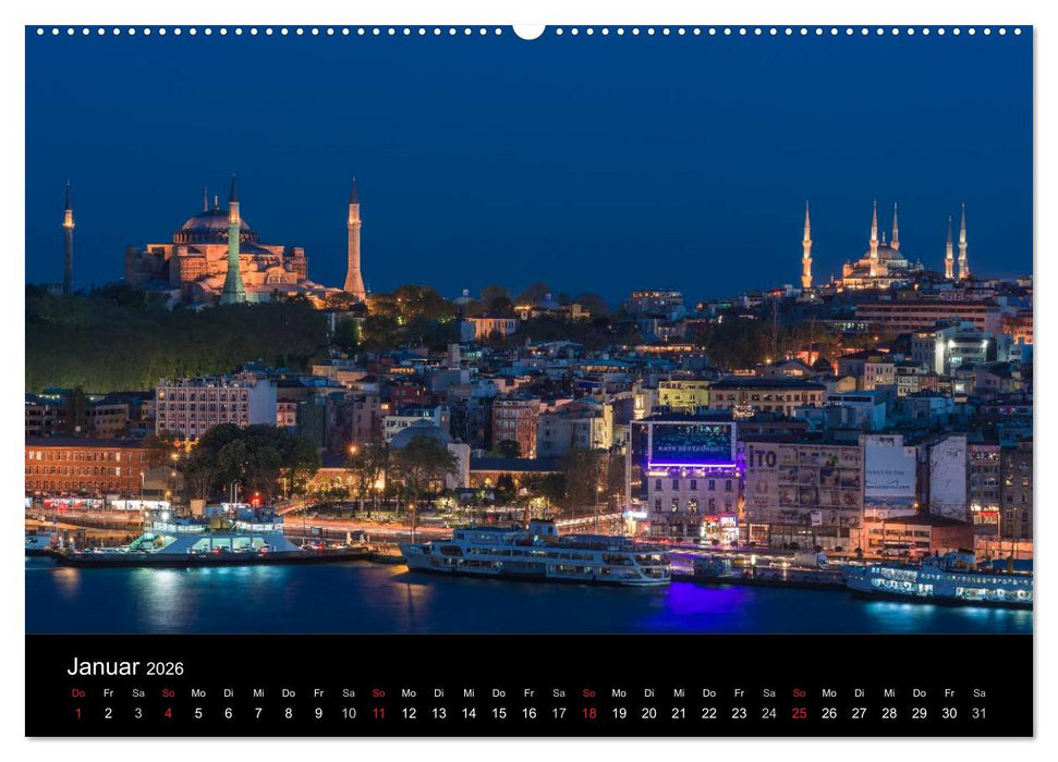 Istanbul - Stadt am Bosporus (CALVENDO Premium Wandkalender 2026)