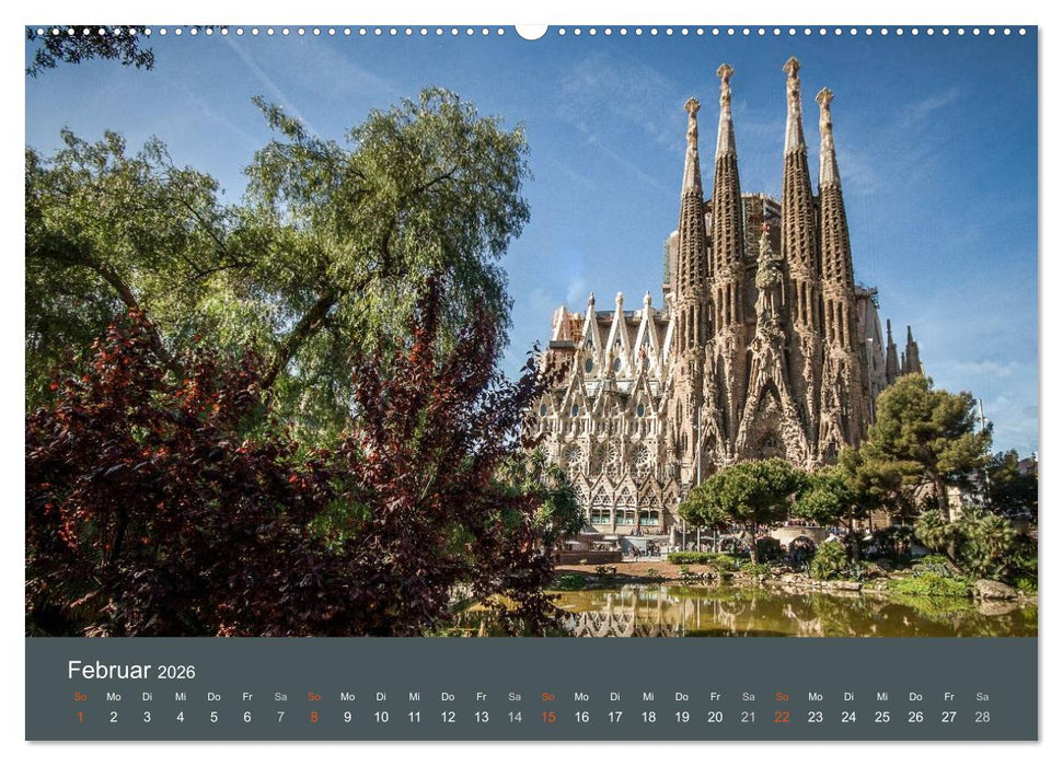 Barcelona - Faszinierende Architektur (CALVENDO Premium Wandkalender 2026)