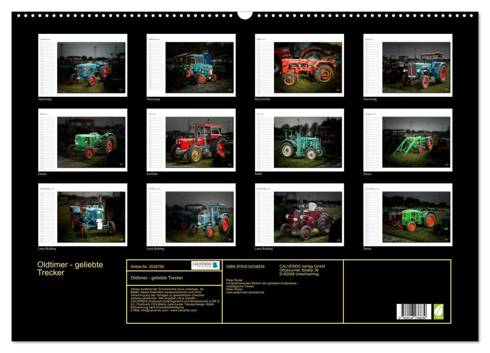Oldtimer - geliebte Trecker (CALVENDO Wandkalender 2026)
