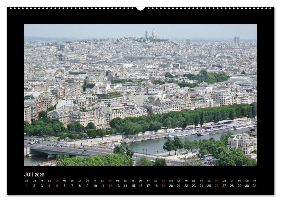 Paris von oben (CALVENDO Premium Wandkalender 2026)