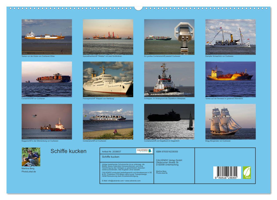 Schiffe kucken (CALVENDO Premium Wandkalender 2026)