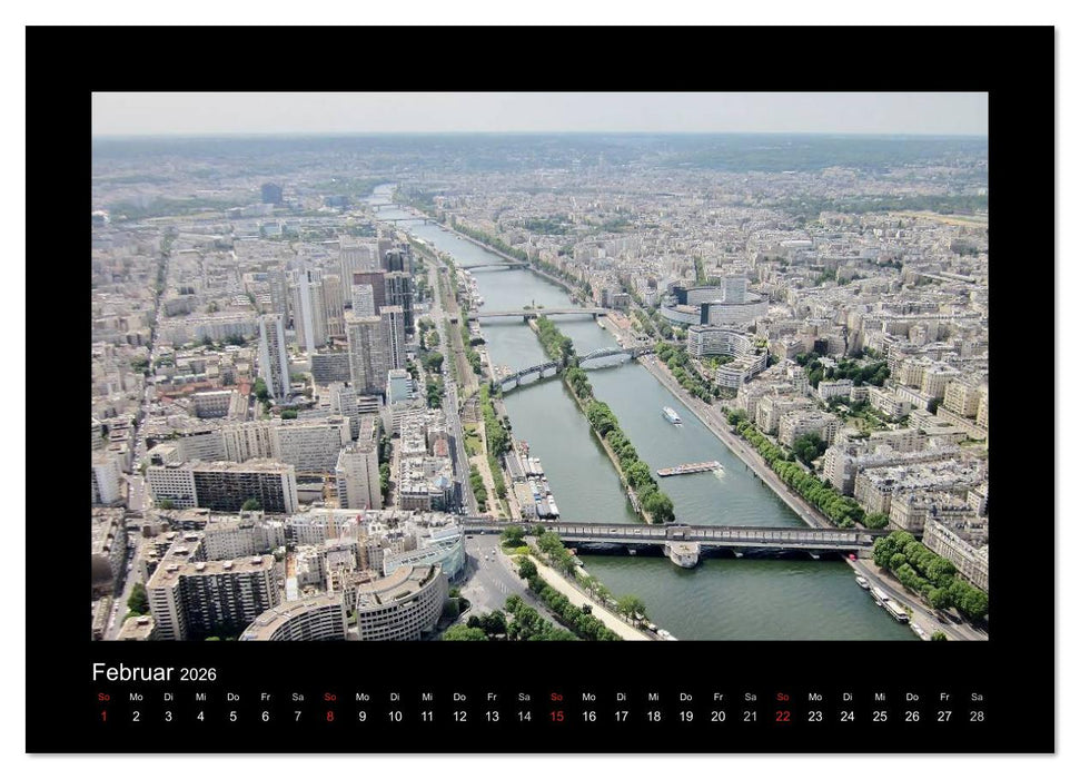 Paris von oben (CALVENDO Wandkalender 2026)