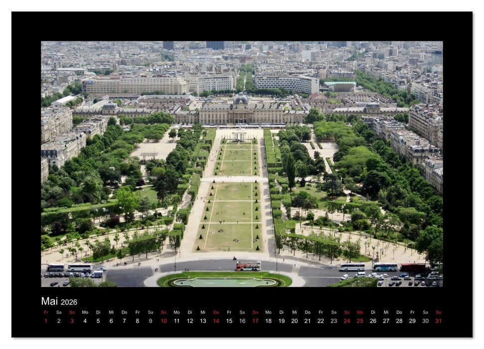 Paris von oben (CALVENDO Wandkalender 2026)