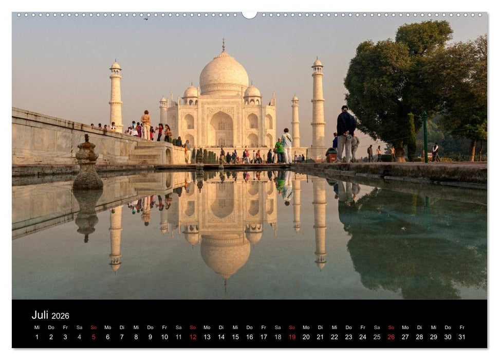 Indien, vom Taj Mahal zur Wüste Thar (CALVENDO Premium Wandkalender 2026)