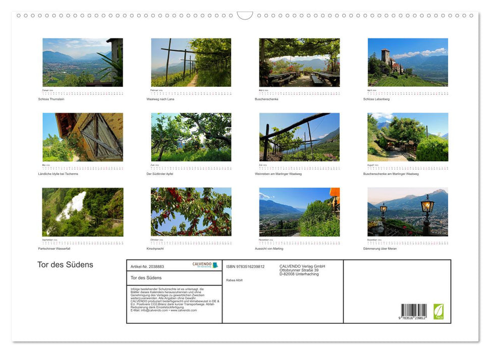 Tor des Südens (CALVENDO Wandkalender 2026)
