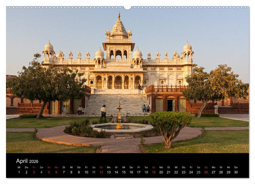 Indien, vom Taj Mahal zur Wüste Thar (CALVENDO Wandkalender 2026)