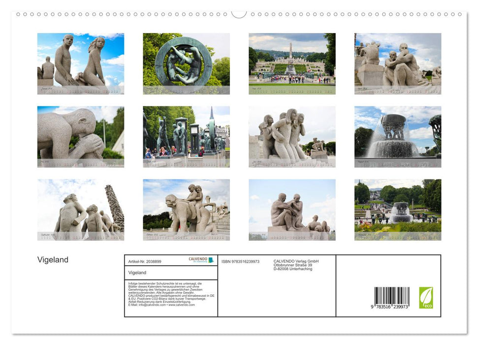 Vigeland (CALVENDO Premium Wandkalender 2026)