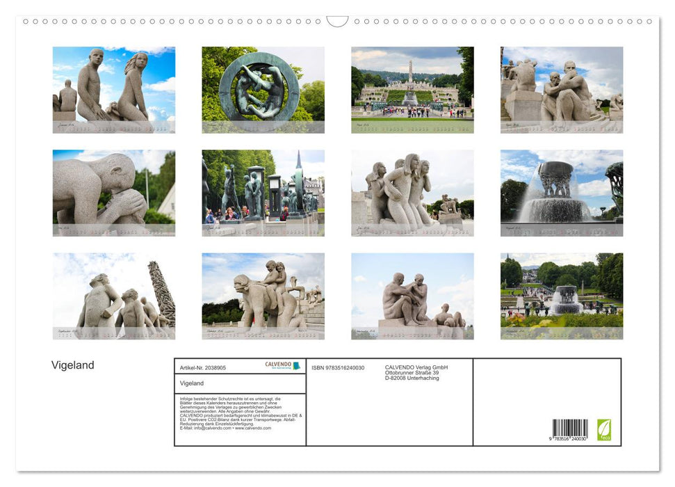 Vigeland (CALVENDO Wandkalender 2026)