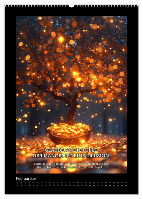 Vom Träumen zum Tun! - Erschaffe dir in 12 Monaten dein Millionärs-Mindset. (CALVENDO Premium Wandkalender 2026)