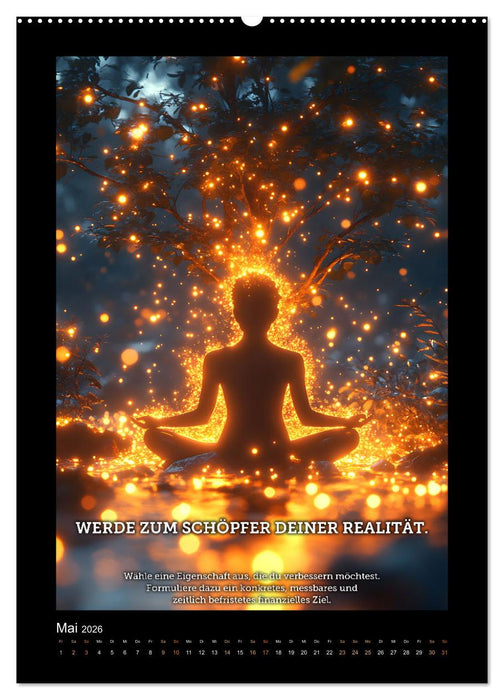 Vom Träumen zum Tun! - Erschaffe dir in 12 Monaten dein Millionärs-Mindset. (CALVENDO Premium Wandkalender 2026)