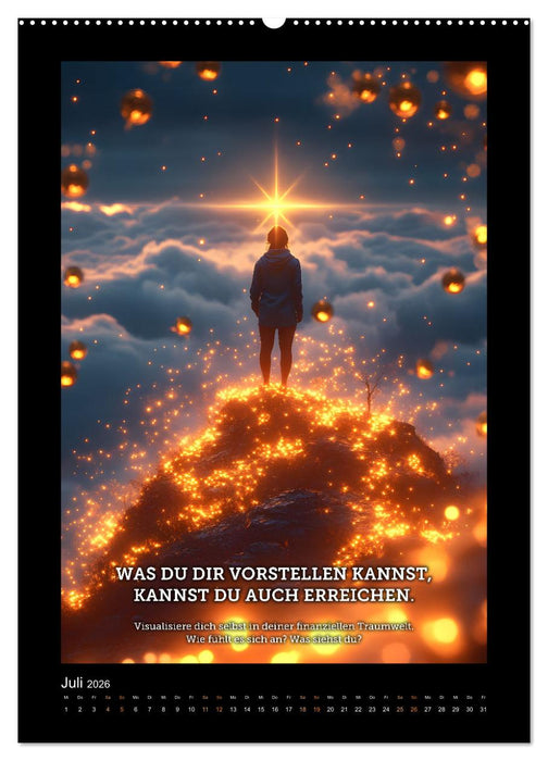 Vom Träumen zum Tun! - Erschaffe dir in 12 Monaten dein Millionärs-Mindset. (CALVENDO Premium Wandkalender 2026)