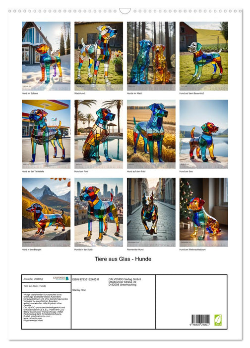 Tiere aus Glas - Hunde (CALVENDO Wandkalender 2026)