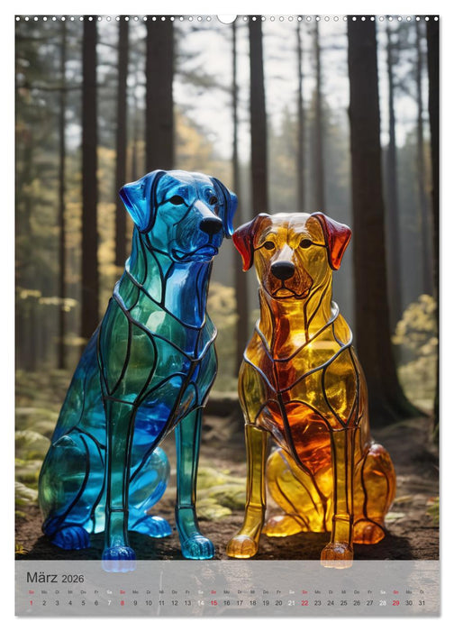 Tiere aus Glas - Hunde (CALVENDO Wandkalender 2026)