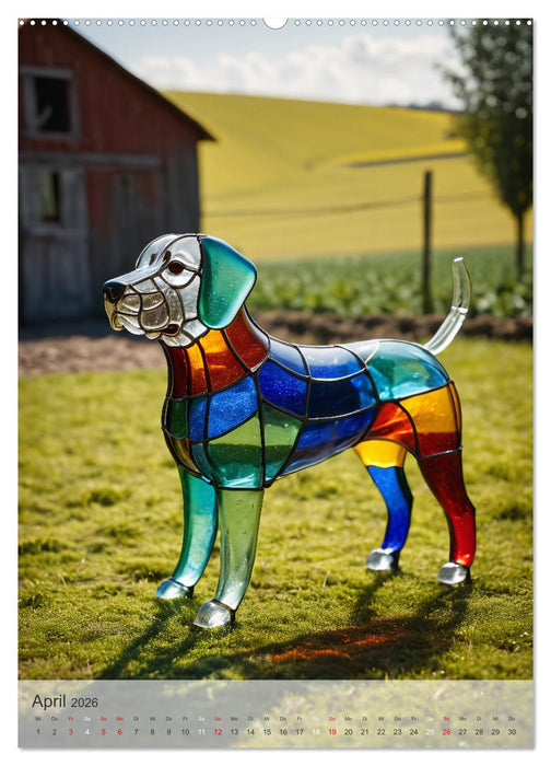 Tiere aus Glas - Hunde (CALVENDO Wandkalender 2026)