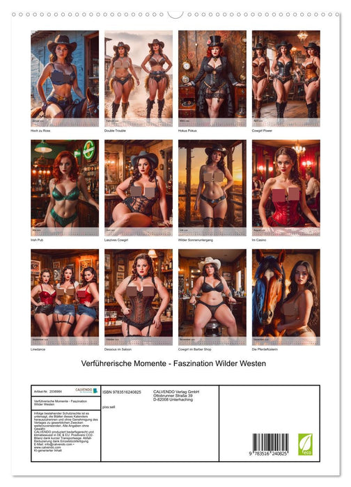 Verführerische Momente - Faszination Wilder Westen (CALVENDO Premium Wandkalender 2026)