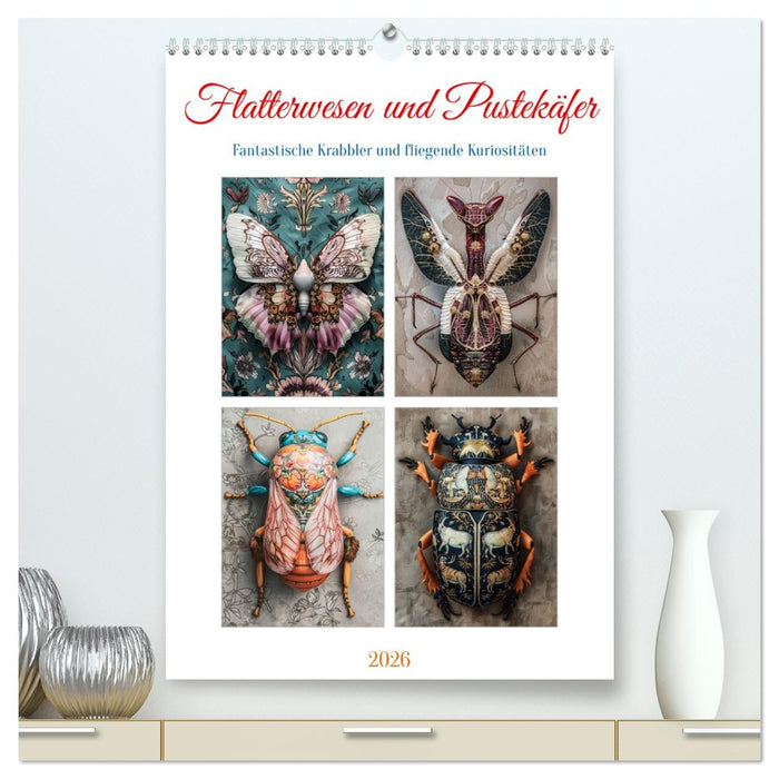 Flatterwesen und Pustekäfer (CALVENDO Premium Wandkalender 2026)