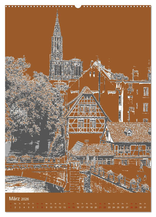 Straßburg reloaded - Pop-Art trifft Tradition (CALVENDO Wandkalender 2026)