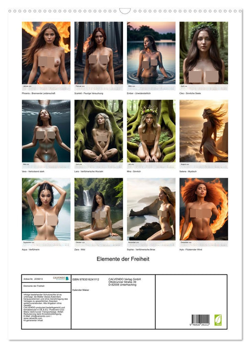 Elemente der Freiheit (CALVENDO Wandkalender 2026)