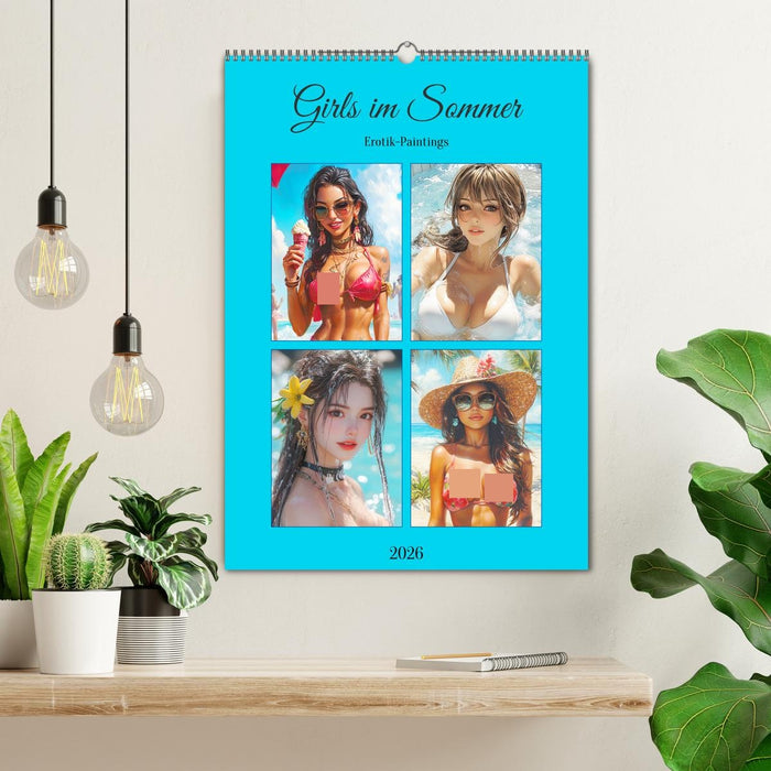 Girls im Sommer. Erotik-Paintings (CALVENDO Wandkalender 2026)