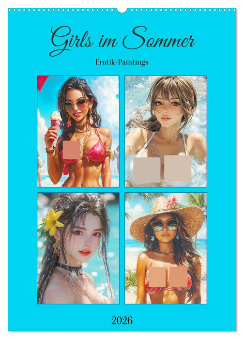 Girls im Sommer. Erotik-Paintings (CALVENDO Wandkalender 2026)