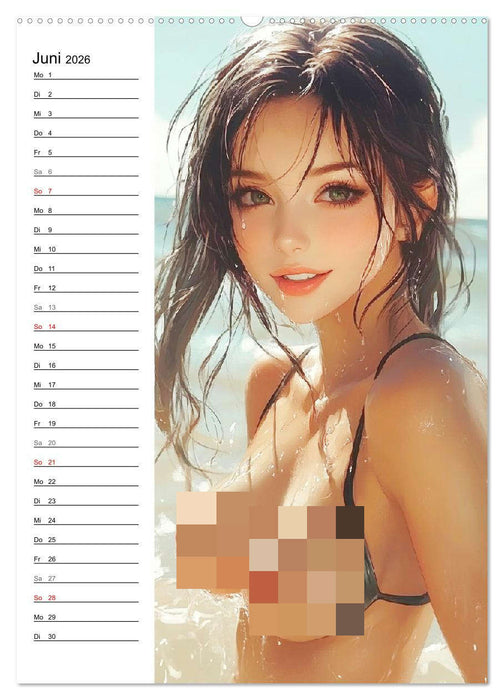 Girls im Sommer. Erotik-Paintings (CALVENDO Wandkalender 2026)