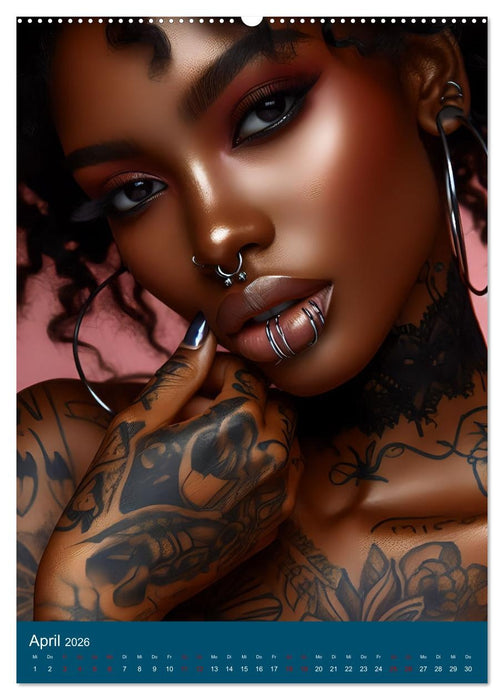 Tattoo und Piercing Women (CALVENDO Wandkalender 2026)