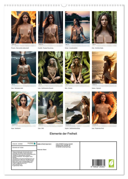 Elemente der Freiheit (CALVENDO Premium Wandkalender 2026)
