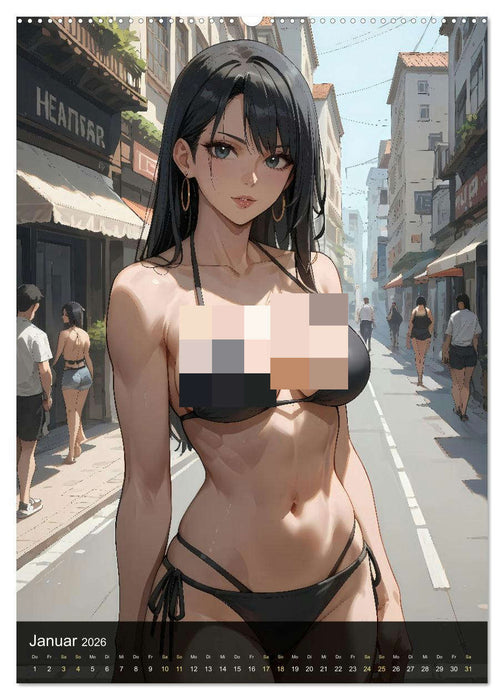 Manga Beauties - 12 Schönheiten im Manga-Stil (CALVENDO Wandkalender 2026)