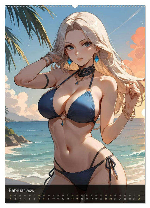 Manga Beauties - 12 Schönheiten im Manga-Stil (CALVENDO Wandkalender 2026)