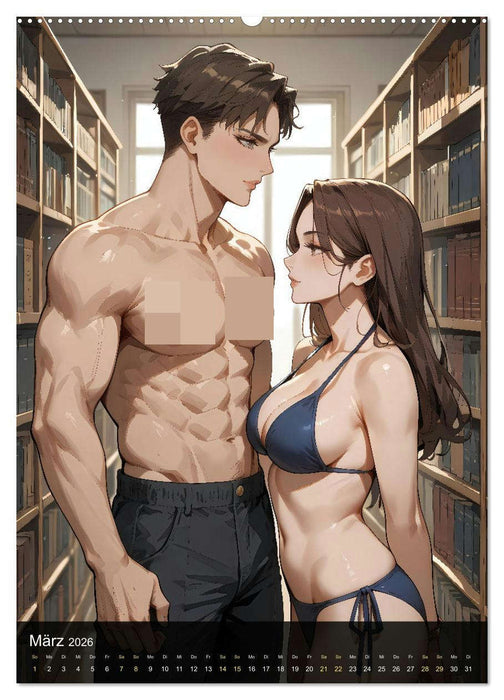 Manga Beauties - 12 Schönheiten im Manga-Stil (CALVENDO Wandkalender 2026)