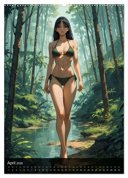 Manga Beauties - 12 Schönheiten im Manga-Stil (CALVENDO Wandkalender 2026)