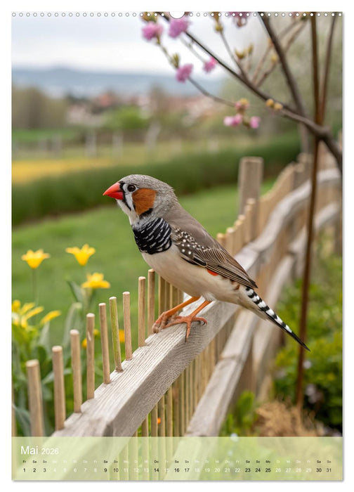 Zebrafinken - Ein Jahr voller gefiederter Momente (CALVENDO Wandkalender 2026)