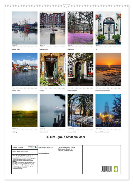 Husum - graue Stadt am Meer (CALVENDO Wandkalender 2026)