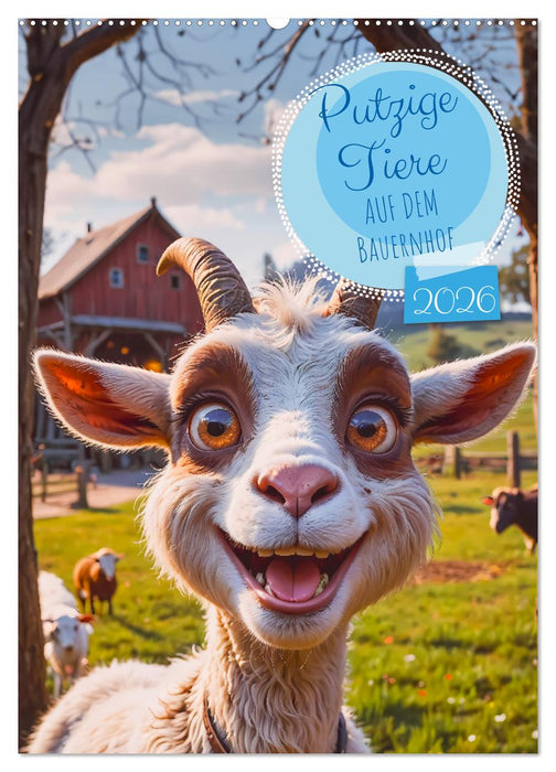 Putzige Tiere - Auf dem Bauernhof (CALVENDO Wandkalender 2026)