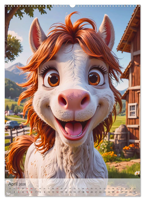 Putzige Tiere - Auf dem Bauernhof (CALVENDO Wandkalender 2026)