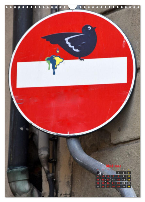 Clet Abraham gibt den Straßenschildern eine ganz neue Bedeutung (CALVENDO Wandkalender 2026)