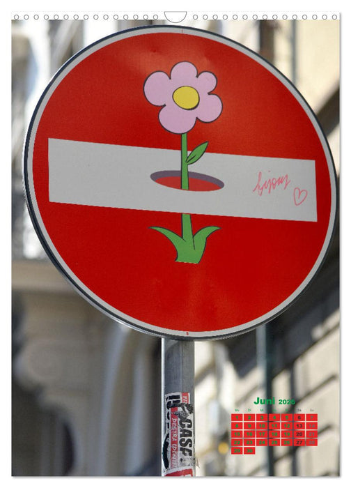 Clet Abraham gibt den Straßenschildern eine ganz neue Bedeutung (CALVENDO Wandkalender 2026)