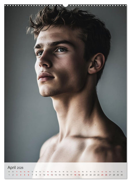 Im Antlitz der Zeit: Porträts männlicher Schönheit (CALVENDO Wandkalender 2026)